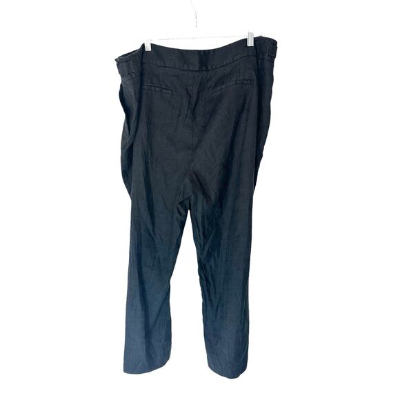 Talbots Black Basic Relaxed Langenlook Linen Blend Straight Leg Pants Size 18W - Picture 7 of 11